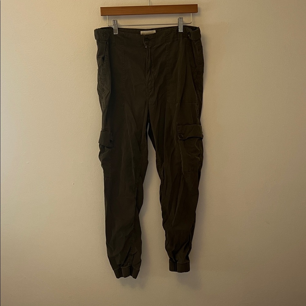 Anthropologie Dark Green Cargo Pants